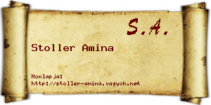 Stoller Amina névjegykártya